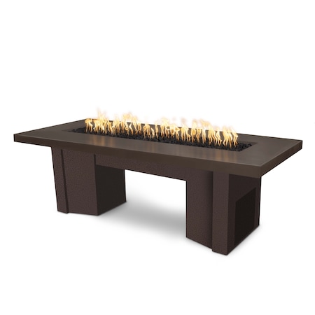 The Outdoor Plus 60 Alameda Fire Table Smooth Concrete, Match Lit w/Flame Sense Sys., Chocolate Conc. TopLiq. Propane OPT-ALMGFRC60FSML-CHC-CPV-LP